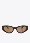 Chloé Marcie Oval-framed Sunglasses With Logo-lettering