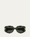Chloé Marcie Oversized Acetate Square Sunglasses In Nude