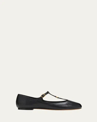 CHLOÉ MARCIE PATENT MARY JANE BALLERINA FLATS
