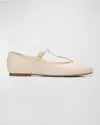 Chloé Marcie Patent Mary Jane Ballerina Flats In 122 Eggshell