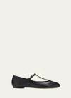 Chloé Marcie Mary-jane Python Print Leather Ballet Flats In Black