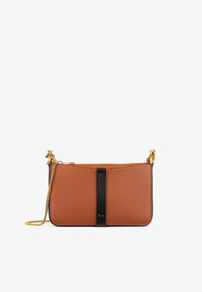 Chloé Marcie Pouch On Chain In Brown