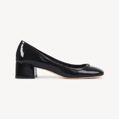 CHLOÉ MARCIE PUMP BLACK SIZE 5 100% GOATSKIN