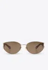 Chloé Marcie Round-framed Sunglasses With Logo-lettering