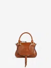 Chloé Womens Clay Brown Marcie Medium Leather Shoulder Bag In Iconic Gold Buckles And Double Hand-wrapped Handles