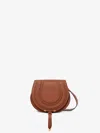Chloé Petit Sac Porté Épaule Marcie En Cuir Grainé Femme Brun Taille Onesize 100% Cuir De Veau In Brown