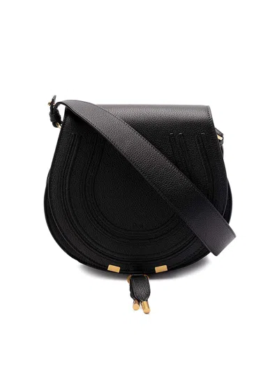 Chloé Marcie Saddle Bag In Black