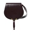Chloé Small Marcie Sanddle Bag In Burgundy