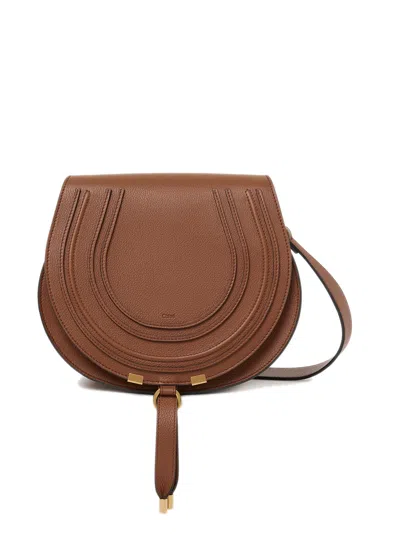 Chloé Marcie Saddle Bag In Brown