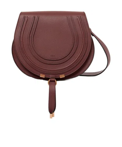 Chloé Marcie Saddle Bag In Crafty Brown