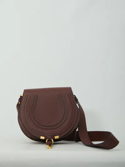 Chloé Marcie Saddle Bag In Gray