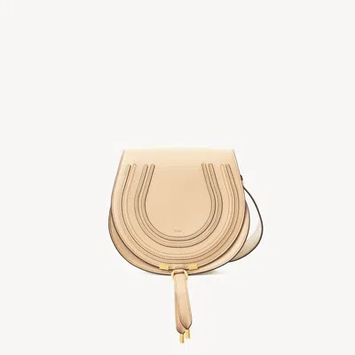 Chloé Sac Porté Épaule Marcie En Cuir Grainé In Brown