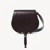Chloé Marcie Saddle Bag In Shiny Leather Red Size Onesize 100% Calf-skin Leather In Red
