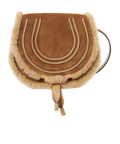 Chloé Marcie Saddle Bag In Brown