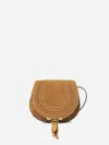 Chloé Womens Gold Khaki Marcie Round Suede-leather Cross-body Bag In Brown