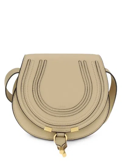 Chloé Marcie Saddle Shoulder Bag In Nude