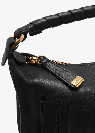 Chloé Marcie Saddle-stitch Shoulder Bag In Taupe