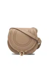 Chloé Mercie Shoulder Bag In Beige Leather In Brown