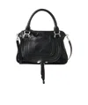 Chloé Marcie Leather Top Handle Bag In Black