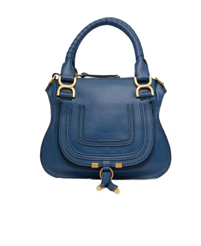 Chloé Marcie Shoulder Bag In Blue