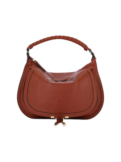 Chloé 'marcie' Shoulder Bag In Brown