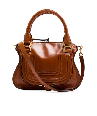 Chloé Marcie Shoulder Bag In Clay Brown