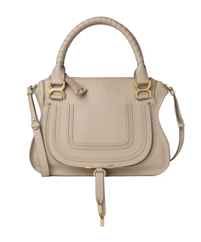 Chloé Marcie Shoulder Bag In Nude