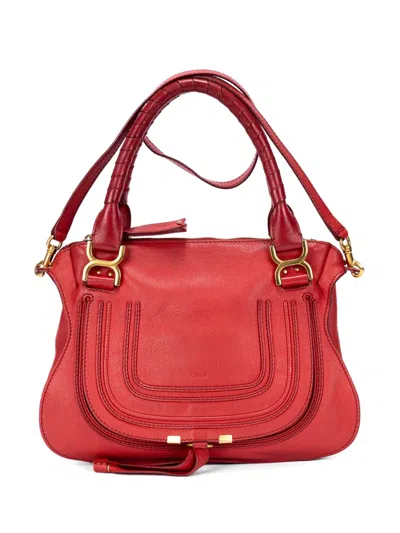 Pre-owned Chloé Marcie Shoulder Bag In Red