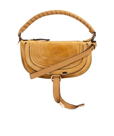 Chloé Marcie Shoulder Bag In Sand