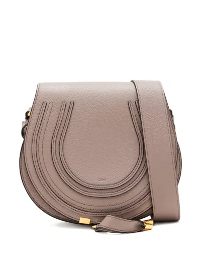 Chloé Marcie Shoulder Bag In White