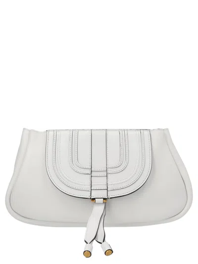 Chloé Marcie Shoulder Bag In White