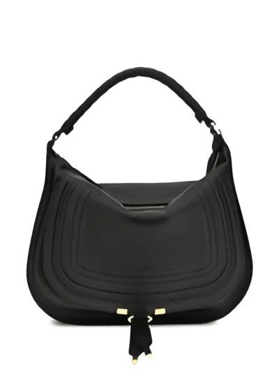 Chloé Chloe Marcie Slouch Leather Hobo Bag In Black