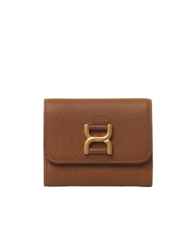 Chloé Marcie Small Trifold Wallet In Brown