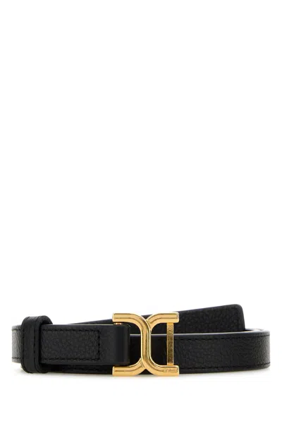 Chloé Marcie Small Belt In Black Leather