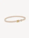 Chloé Marcie Grained Leather Skinny Belt In Pink