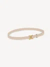Chloé Marcie Grained Leather Skinny Belt In Pink