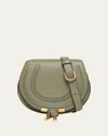 Chloé Marcie Small Crossbody Bag In Grained Calfskin In Green