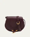 Chloé Marcie Small Crossbody Bag In Grained Calfskin In Boyish Brown