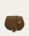 Chloé Marcie Small Crossbody Bag In Grained Calfskin In Dark Khaki