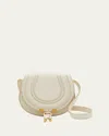 Chloé Off-white Small Marcie Saddle Bag In Misty Ivory