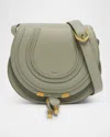 Chloé Marcie Small Crossbody Bag In Grained Calfskin In Sea Grass