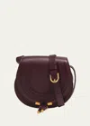 Chloé Marcie Small Crossbody Bag In Grained Leather In 55u Dimness Purpl