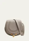 Chloé Marcie Small Crossbody Bag In Grained Calfskin In Cashmere Grey