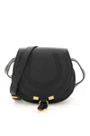 Chloé Chloe Black Leather Small Marcie Saddle Bag In Black