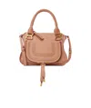 Chloé Small Leather Marcie Top-handle Bag In Nude