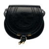 Chloé Marcie Small Glossy Leather Shoulder Bag In Black