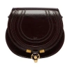Chloé Marcie Small Glossy Leather Shoulder Bag In Red