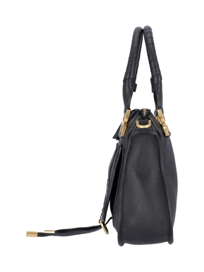 Chloé Marcie Small Hand Bag In Black