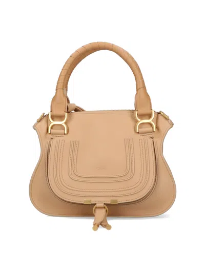Chloé 'marcie' Small Handbag In Neutral