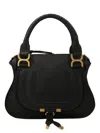 Chloé Marcie Medium Leather Handbag With Removable Shoulder Strap In Black